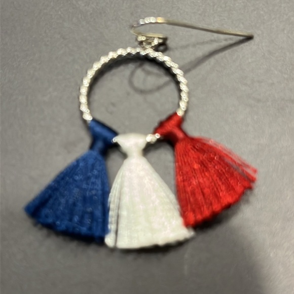 Talbots Patriotic Dangle Earrings - Picture 2 of 3